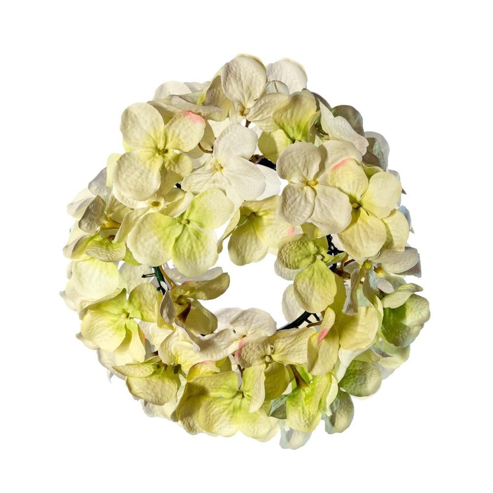 GIROCANDELA ORTENSIA WHITE GREEN DIAMETRO 25 CM